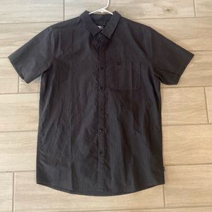 Rip Curl Short Sleeve Black Buttoned Down Shirt